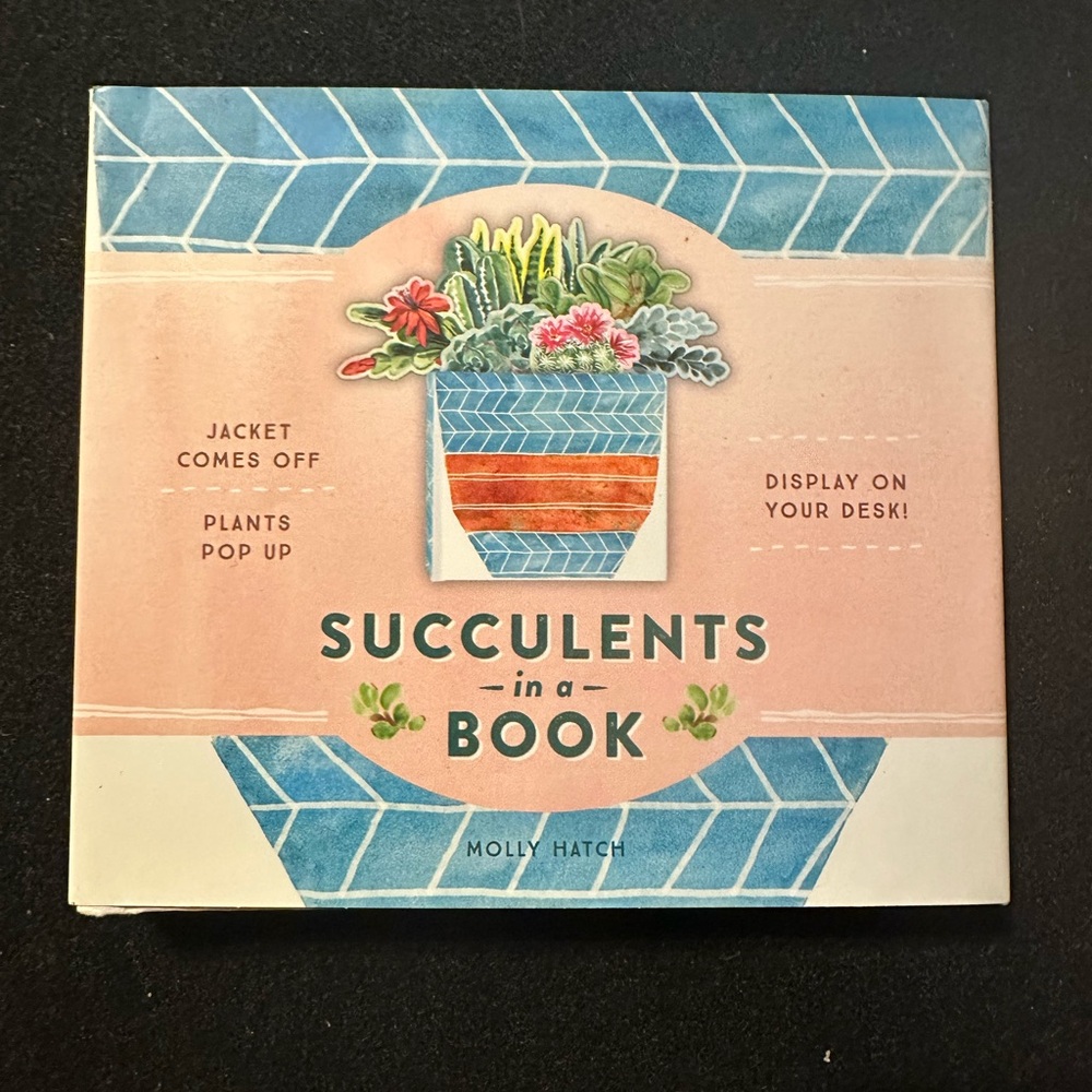 Succulents in a Book pop-up hardcover by Molly Hatch coffee table